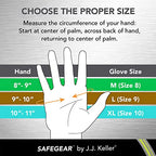 SAFEGEAR Cowhide Leather Work Gloves with Keystone Thumb - color: White, size: Large (Pack of 3)