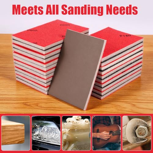 24 Pcs 2000 Grit Sanding Sponges, Wet Dry Sanding Blocks for Polishing - size: 24 PCS-2000 Grit