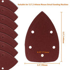 50 Pcs Mouse Detail Sander Sandpaper, 120 Grit, 5 Hole - size: 120 Grit - 50 Pcs
