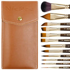 Nicpro 12PCS Professional Watercolor Brushes Set, Travel Paint Brushes - size: 12 PCS