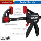 8-Pack 12" and 6" Bar Clamps for Woodworking Set - size: 12'' & 6''