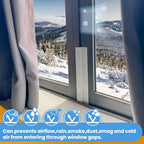 White Window Weather Sealing Tape,Window Draft Isolation Sealing Film Tape, AC Seal Air Conditioner Sealing Tape No Residue, Keep Out Cold Air Dust Rain, Waterproof (3inch*65.5ft) - color: White, size: 3 Inch x 65.5 FT