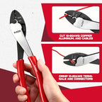 KATA Wire Crimper and Automatic Wire Stripper Tool Set for Electrical Work - color: 2pc Red