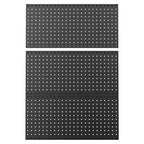 WALMANN 3 PCS 12x24 in Pegboard Panels for Wall, 36x24 in Tools Pegboard - color: Black 12"*24", size: 24"*36"