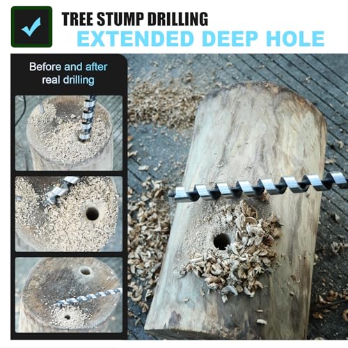 1-1/2" X 11.8" Auger Bit for Wood, 38x300mm Hex Long Auger Drill Bit - size: 1-1/2" (38mm)diameter, style: 11.8 inch / 300mm Length