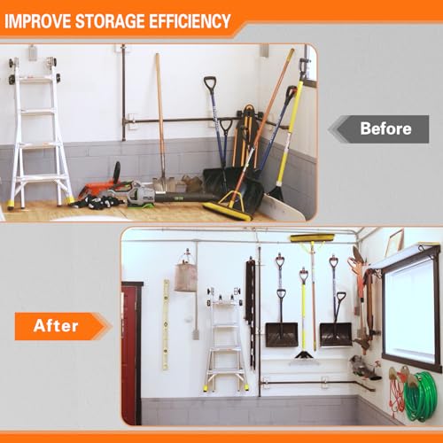 HUPBIPY 26 Pack Garage Hooks Heavy Duty, Wall Mount Ladder Hooks - color: 26 Pack Orange