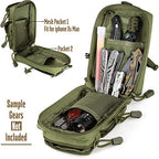 LIVANS Tactical Molle Utility Pouch, EDC Tool Pouch, Small Admin Pouch - color: Army Green