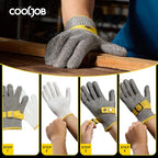 COOLJOB A9 Food Grade Cut Resistant Gloves for Kitchen Chef Butcher, S-XL - size: X-Large
