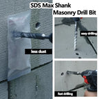 3/8 x 18 SDS Max Rotary Hammer Drill Bit, 10x460mm Masonry Drill Bit - size: 10mm ( 3/8 in ) Diameter, style: Length :460mm / 18 inch