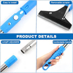 Heavy Duty Floor Scraper, 4" Wide Razor Blade with 48" Long Handle