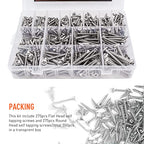 Trivd Frol 550PCS Self Tapping Screws Assortment Set 304 Stainless Steel