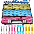 smseace 700PCS Heat Shrink Butt Connectors 26-10AWG Wire Butt Connectors - size: 700Pcs