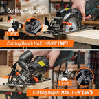 DOVAMAN Circular Saw, 5.8A 4-1/2" Circular Saw w/Laser & Auxiliary Handle - color: C-blue