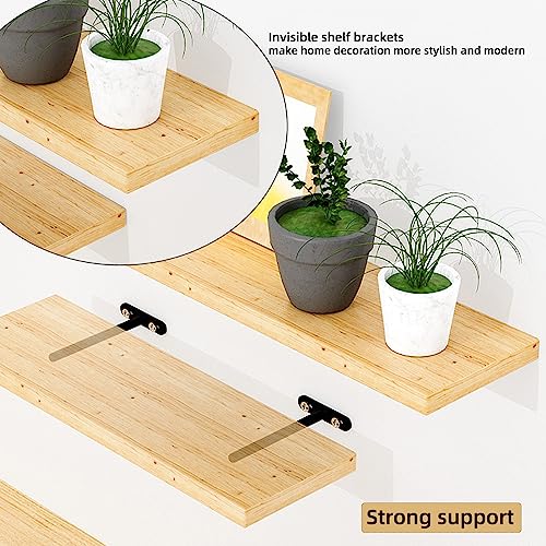 4-Inch (104MM) Floating Hidden Shelf Bracket 6 Pack - size: 4 Inch
