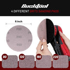 BUCKTOOL 6-Inch Variable Speed Random Orbital Sander, 3A Brushless Motor