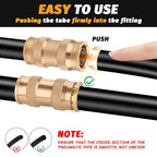 Brass DOT Quick Push to Connect, 3/4" Air Brake Union Push in - color: 2PCS DOT Push-to-Connect, size: 3/4" Od