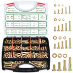 FOLIV 772PCS Grade 8 Bolt Assortment Kit, Heavy Duty Bolts and Nuts Kit, 1/4-20 5/16-18 3/8-16 1/2-13 SAE Sizes Included (Upgraded Package) - style: 772PCS 1/4-20 5/16-18 3/8-16 1/2-13