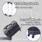 rolling tool bag with wheels for Electrician HVAC Tool Bag Organizer ，Hidden pull rod, plastic bottom, lightweight