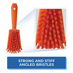 Vikan 41927 Brush,Washing,Stiff,10",PP/PBT,Orange