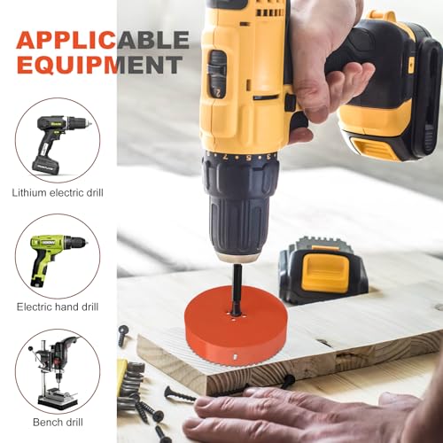 6-1/4+4-1/4 inch Hole Saw for Recessed Lights with Dust Bowl Catcher, 2pcs - size: 6-1/4+4-1/4 inch