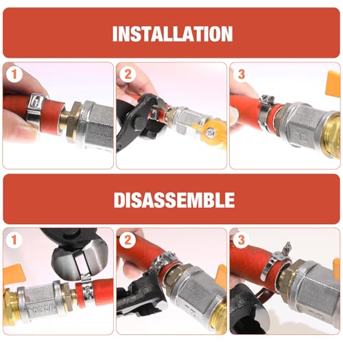 AKIHISA 666Pcs Single Ear Hose Clamps, 24 Sizes 5.3-34.6mm 304 Stainless Steel Ear Clamps Crimp Hose Clamps Cinch Rings Assortment Kit for Automotive, Pipe, Plumbing - size: 666Pcs (5.3-34.6mm)