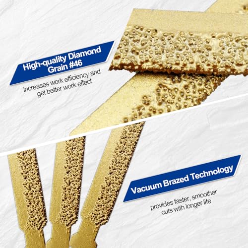 SHDIATOOL 1-Piece 4 in. Diamond Jig Saw Blades for Tile Ceramic Brick Marble with T-Shank 46 Grit - style: 1-Piece Pack,4 In.