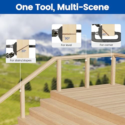 Muzata Upgraded Multi-angle Drill Guide Jig with 4 Drill Bits CT24 - size: Black with 4 drill bits