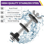 4 Pcs Universal Toilet Tank to Bowl Gaskets Kit, Stainless Steel Toilet Tank Bolts & 2 Kind Gasket, Fits 2-Inch and 3-Inch Seals for Toilets Mounting Repair and Flush Valve Opening - size: Bolts & Gasket