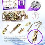 60 Pcs Self Drilling Drywall Anchors Kit, 3 Sizes, No Drill, Holds Up to 50 lbs, for Gypsum Wallboard, Drywall, Wall Lights, Picture Frames, Curtains, Clocks