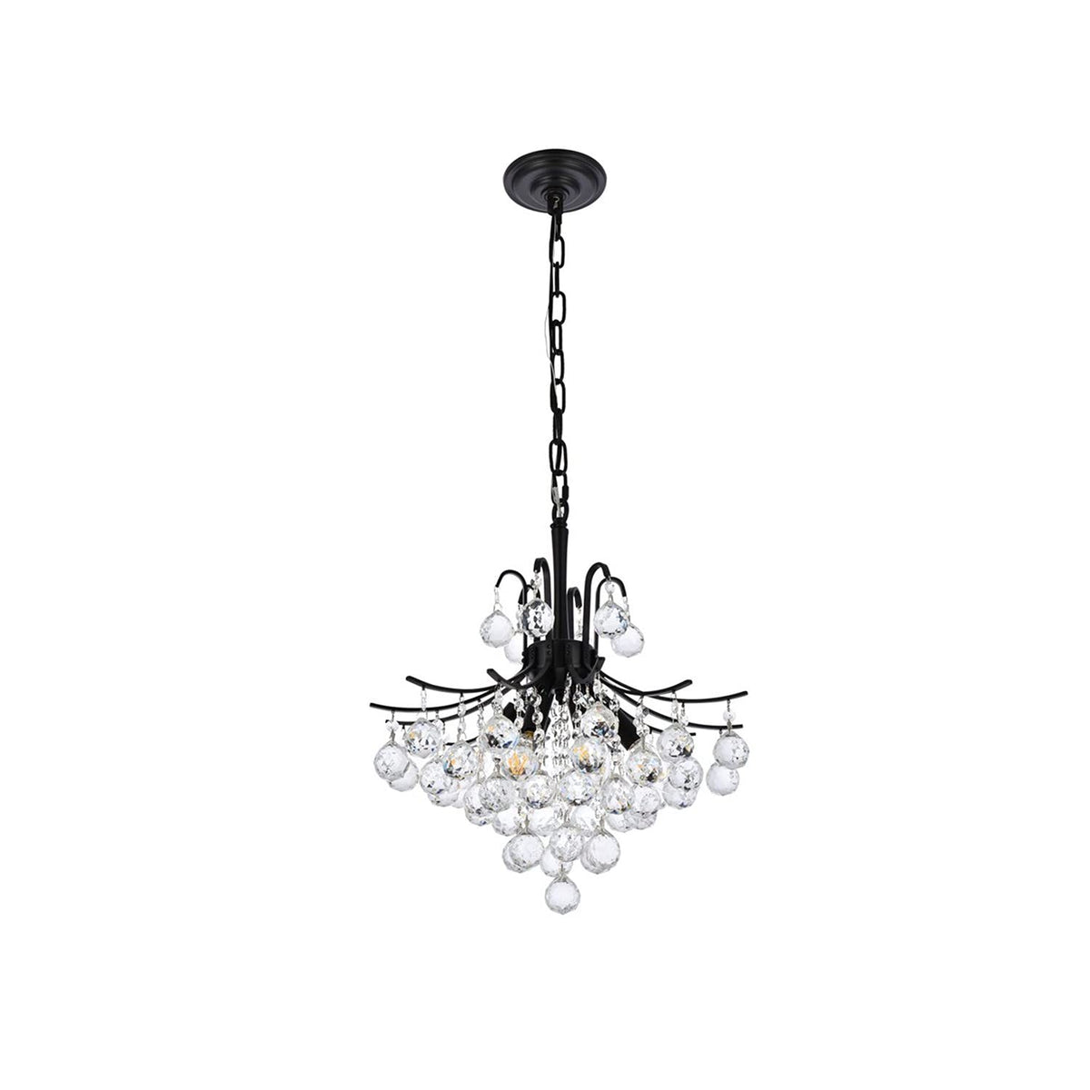 Open Box - Elegant Lighting V8000D16BK/RC - Pendants Indoor Lighting