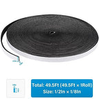 DGSL Foam Weather Stripping, 1/2" x1/8", 49.5Ft Door Window Seal Tape - size: 1/2In x 1/8In x 49.5Ft