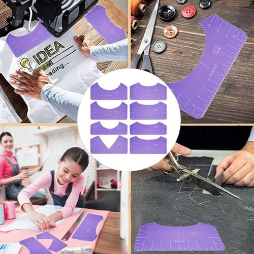 QUKLOGEN Sublimation Shirts Tool Kits with Portable mat for Ironing - color: Purple C