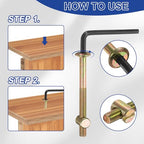 PATIKIL 4 Set Bunk Bed Bolts and Nuts Kit, M8x85mm Furniture Bolts Hex Drive Socket Cap Hardware Replacement for Beds Headboards Chairs - size: M8x85mm