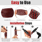 Tatuo 151 ft Braided Cable Sleeve Expandable Wire Sheathing(Red, Black) - color: Red, Black, size: 151 ft