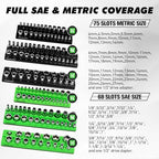 20-Piece Magnetic Tool Organizer Set, 1/4", 3/8", 1/2" SAE & Metric Socket Organizers, 2 Large Wrench Holders, 24-Slot Wrench Rails, Plier and Screwdriver Wall Mount Storage - style: 20PCS Multi-Function Set
