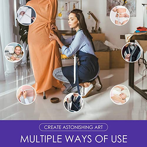 iBayam 2-Pack Soft Tape Measure 60" for Sewing, Body & Weight Loss, White - color: White