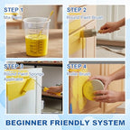 LemonRoad 18 Pieces Paint Brush and Roller Set, Painting Supplies for Cabinet Furniture, with Sponge, Tray Liner, Cup and Mixing Stick, Tools to Finish All in One Paint(4 Inch,Combo Brush Set) - size: 4 Inch, style: Combo Brush Set