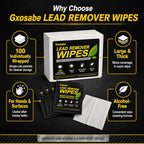 Lead Cleaning Wipes, 100 Individually Wrapped, Alcohol-Free, 7.9 X 5.5 inch
