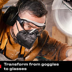 NoCry Z87.1 Anti Fog Safety Goggles for Men with Adjustable Headband