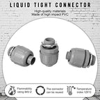 Maitys 30 Pcs 1/2 Inch Liquid Tight Connector Straight 180 Degree
