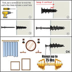 Double-Headed Bear Claw Screw & Anchor, Zinc Drywall Screws Picture Hangers - style: Black Zinc+Long