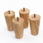 Solid Wood Replacement Furniture Sofa Couch Legs 4 inch Heavy Duty Set of 4 - color: Straight- Set of 4, size: 4"