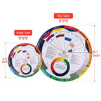 Pocket Color Wheel, Paint Mixing Learning Guide Art Class Teaching Tool for Makeup Blending Board Chart Color Mixed Guide Mix Colors - style: Small