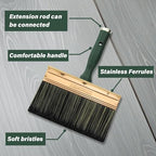 King Origin Deck Stain Brush, 8 Inch Deck Paint Brush - size: 8-Inch