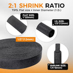 Automotive Heat Shrink Wire Sleeve Cord Protector 1/2''-66ft - size: 1/2"-66ft