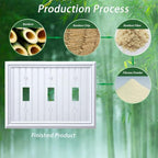 White Natural Material Triple Toggle Light Switch Cover Plates (1-Pack) - size: Triple Switch