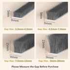 Brush Weather Stripping Door Window Seal,0.2"x0.4"x33FT - color: Gray, size: 0.2"x0.4"x33FT