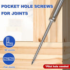 #8 Pocket Hole Screws 2-1/2 Inch, 100Pcs Coarse Thread Wood Screws, Square Drive, Washer Head, 4-Layer Coating, Drive Bit Included (Silver) - color: Silver, size: #8 x 2-1/2"