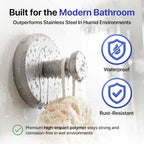 HOME SO Suction Cup Hooks for Shower & Bathroom Towel 4-Pack Brushed Nickel - color: Brushed Nickel, size: 4 Pack