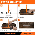 JORGENSEN Cabinet Template Jig for Handle and Knob, Drawer Hardware Jig